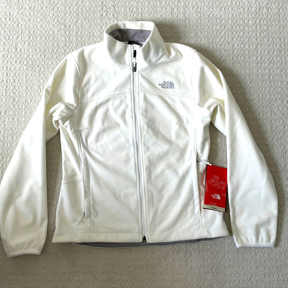 NWT The North Face Windwall White Zip Jacket Size Medium